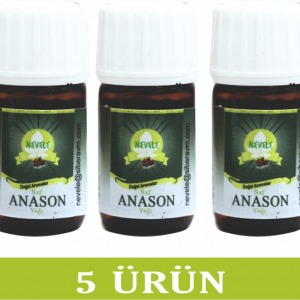 Saf Distile Anason Yağı 5x15 ml.